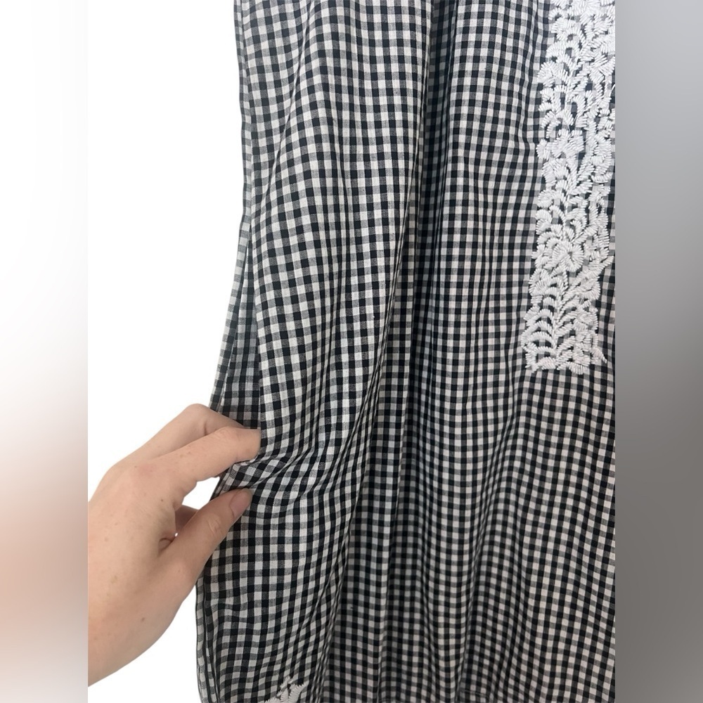 J. Marie Gingham Embroidered Dress - Picture 3 of 6